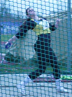Atletinja v fazi izmeta