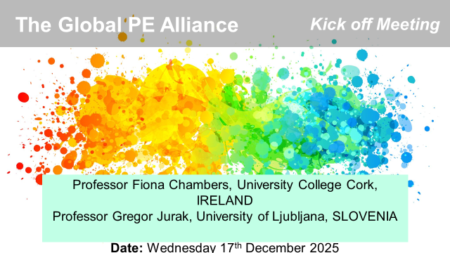 Napoved sestanka Global PE Alliance dne 17. 12. 2025 Napoved sestanka Global PE Alliance dne 17. 12. 2025